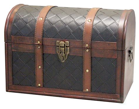 春夏秋冬おさんぽシリーズ E Vintiquewise(TM) Large Wooden Pirate Lockable Trunk with ...