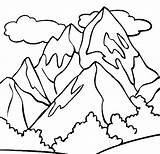 Mountain Scene Coloring Pages sketch template