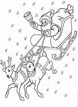 Free Printable Santa Sleigh Coloring Pages sketch template