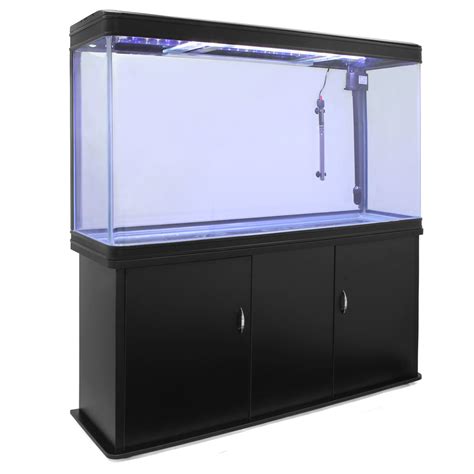 Buy MonsterShop Large Fish Tank Black 4ft 300L 65 Gal Aquarium Marine Tropical Saltwater ...