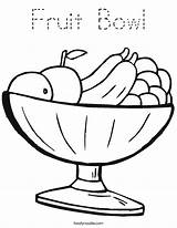 Fruit Bowl Coloring Page  Tracing Twisty Noodle sketch template