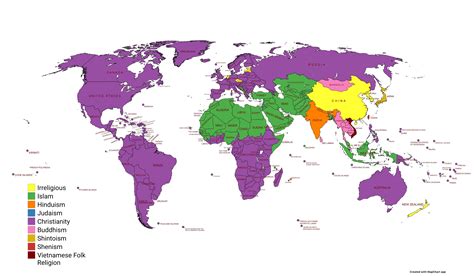 World Religion Map (Updated for 2021) : r/MapPorn