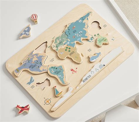 World Map Wooden Puzzle | Pottery Barn Kids