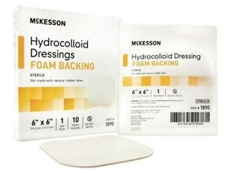 Hydrocolloid Dressings Foam Backing 6 X 6 Inch (Box of 10) - drugsupplystore.com