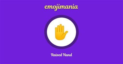 Raised Hand emoji Copy & Paste - Emojimania