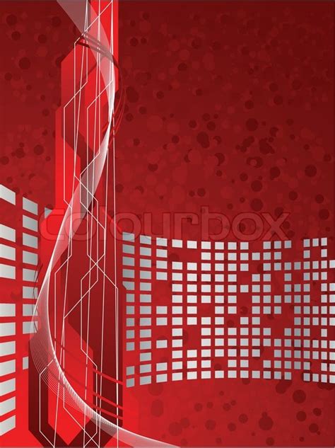 Vector red futuristic background | Stock vector | Colourbox