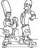 Simpsons Family Pages Coloring sketch template