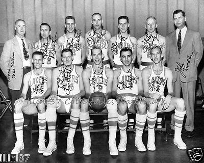 1954-55 MINNEAPOLIS LAKERS NBA HOF TEAM 8x10 PHOTO MIKKELSEN LOVELLETTE ...