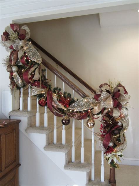 Christmas Garland For Staircase With Lights