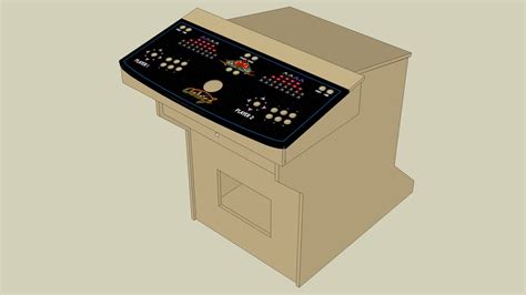 Galaga Arcade Control Panel plus MAME cabinet | 3D Warehouse