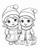 Premium Photo  Santas Little Helpers Simple Black And White Outline sketch template