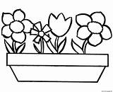 Kids Flowers Simple Coloring page Printable sketch template