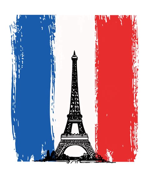 Paris Eiffel Tower French Flag France design Art Print by kayelex - X ...