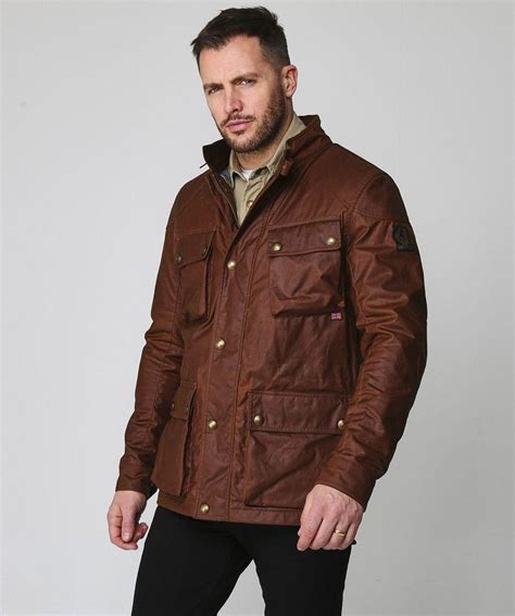 Belstaff Waxed Cotton Fieldmaster Jacket Colour: Brown for Men - Lyst