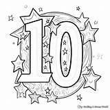 Number Ten Coloring Pages Colouring Template Printable Color Series  sketch template