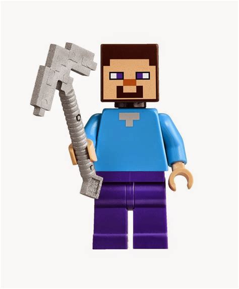 LEGO Minecraft MIN009 STEVE Minifigure w/ Iron Pick Axe Weapon Accessories ~ stores.ebay.com ...