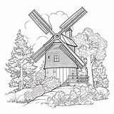 Windmill coloring Page – Coloring Corner sketch template