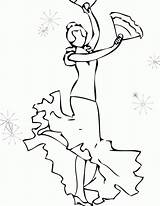 Spanish Dancer Coloring Page  Home sketch template