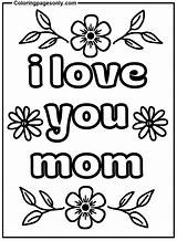I Love You Mom Coloring Page  Free Printable Pages sketch template
