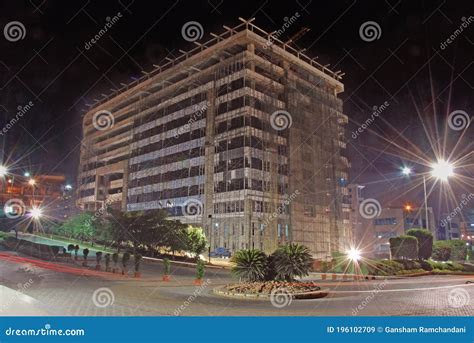 Modern Skyscraper Construction in India Stock Image - Image of ...