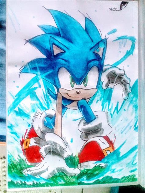 Sonic painting(acrylic) | Sonic the Hedgehog! Amino