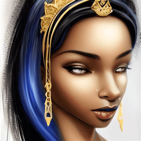 Beautiful DarkSkinned Girl with White Hair and Gold Tribal Jewelry in Front of a 1970 Dodge ...