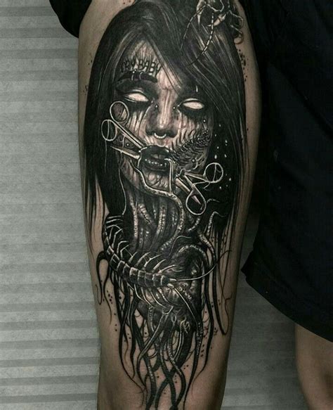 Pin on Gothic | Scary tattoos, Creepy tattoos, Dark tattoos for men