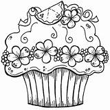 Muffin Coloring Pages sketch template