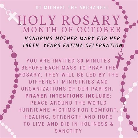 October - Month of the Rosary - St Michael the Archangel/Diocese of ...