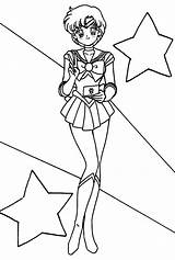 Sailor Mercury Pose Coloring Pages For Kids HaY  Printable sketch template