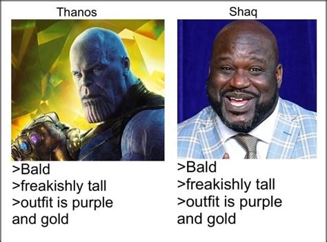 Thanos and Shaq : r/DailyDoseOfReddit