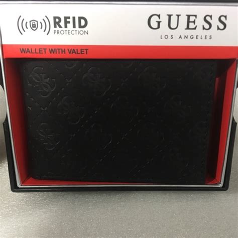 Guess | Accessories | Guess Billfold Rfid Mens Black Wallet With Valet ...