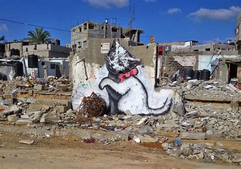 Banksy Secretly Gets Into Gaza To Create Controversial Street Art ...