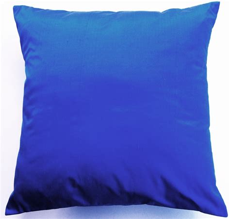 Cobalt Blue Throw Pillow Simply Silk Cushion Cover 16 x 16