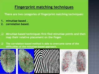 Fingerprint presentation | PPT | Free Download