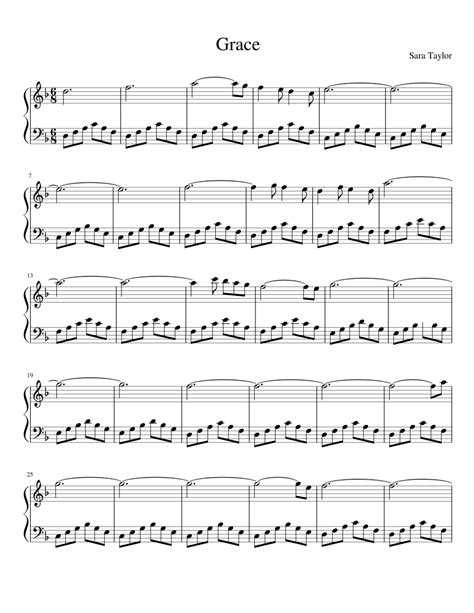 Grace Sheet music for Piano (Solo) | Download and print in PDF or MIDI free sheet music ...