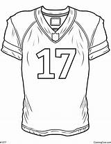 Blank Football Jersey Coloring Page sketch template