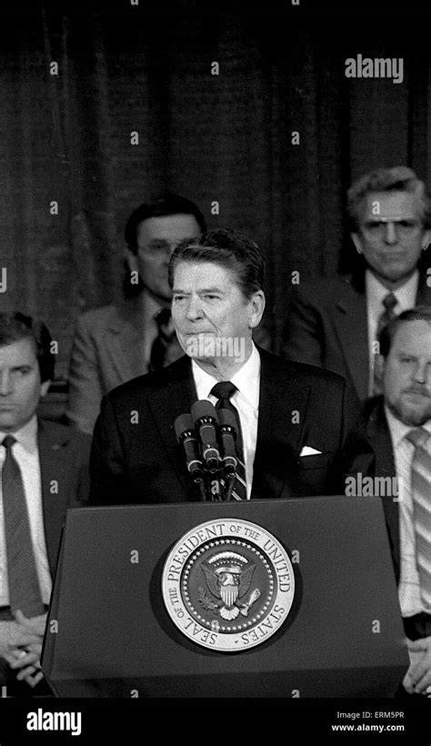 Washington. DC., USA 30th January 1984 President Ronald Reagan attends ...