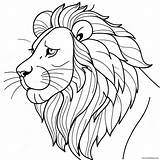 Majestic Lion Roaring Coloring Page 32204 25468 sketch template