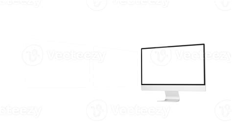 Transparent desktop monitor screen with webpage presentation 13760771 PNG