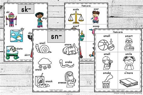 S Blends Worksheets - Simple Living. Creative Learning