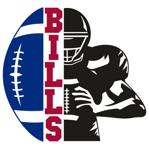 Buffalo Bills Distressed Football Half Player SVG | Buffalo Bills NFL ...