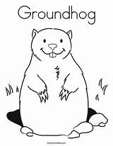 Groundhog Coloring Page  Twisty Noodle sketch template