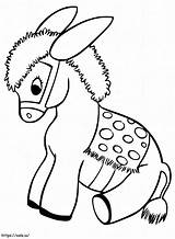 Cute Mule coloring page sketch template