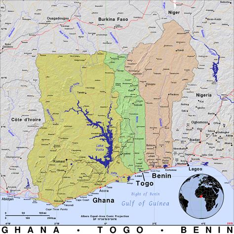 Ghana, Togo and Benin · Public domain maps by PAT, the free, open ...