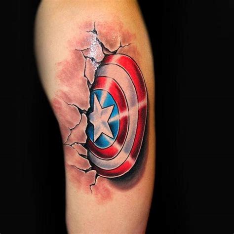 29+ Captain America Tattoo Ideas - EilidaCaelan