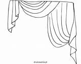 Coloring Pages Curtains sketch template