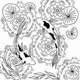 Design Pond Koi Fish Outline Coloring 23404042 Vector Art At Vecteezy sketch template