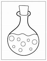 Premium Vector  Bottle With potion coloring Page Black And White sketch template