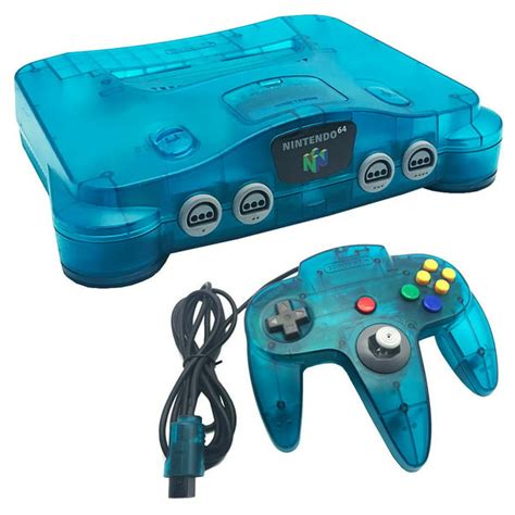 Ice Blue Nintendo 64 Console System- N64 (Refurbished) - Walmart.com ...